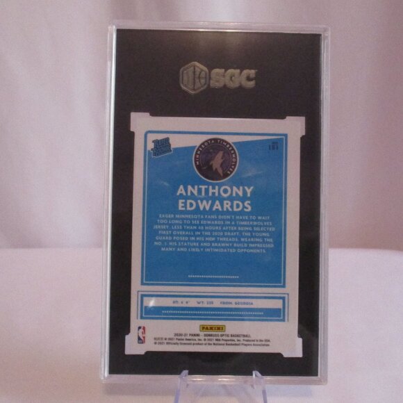 2020 Donruss Optic Rated Rookie Anthony Edwards - Rated Rookie #151 - SGC 9.5 - Picture 2 of 4